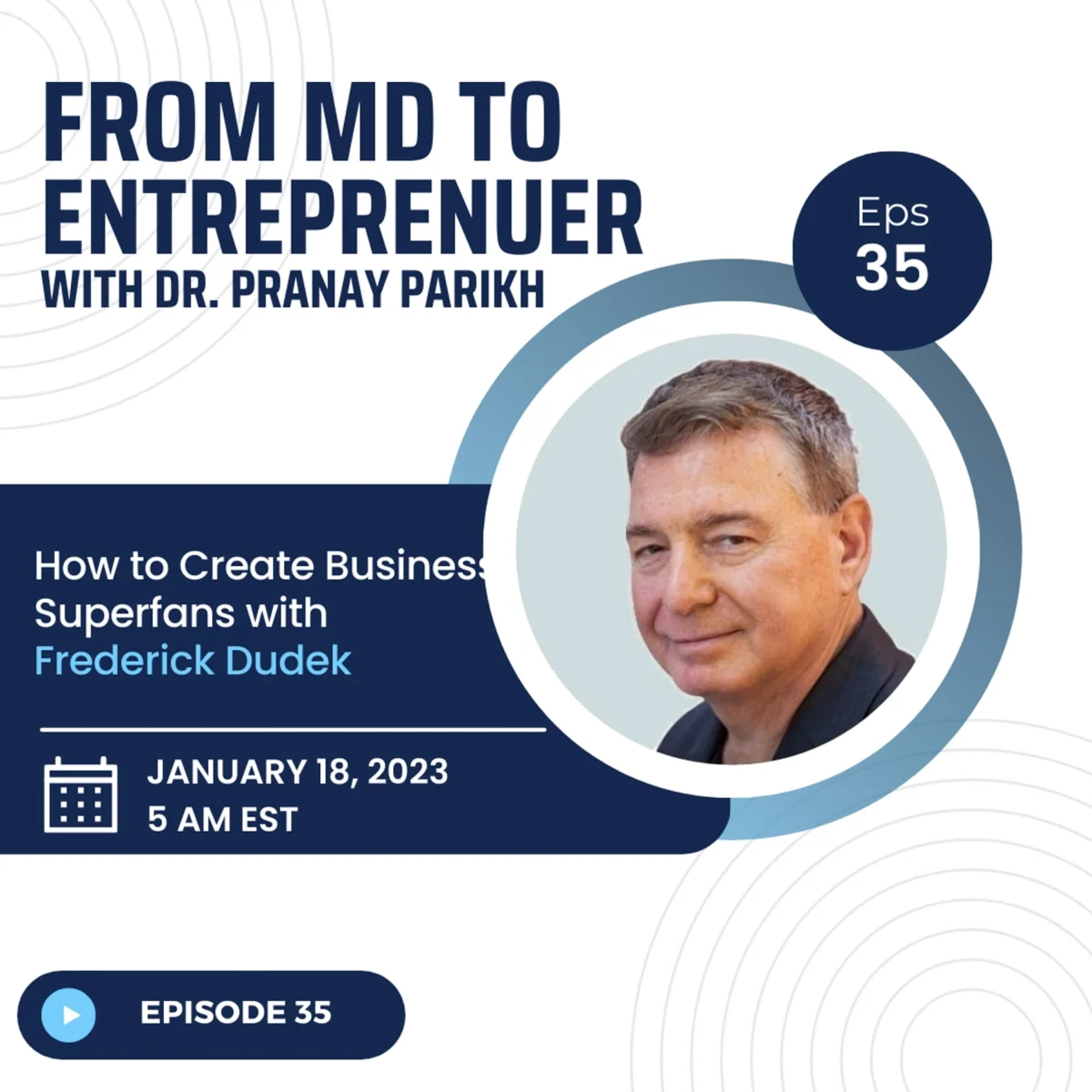 From MD to Entrepreneur, Dr Pranay Parikh - With Frederick Dudek