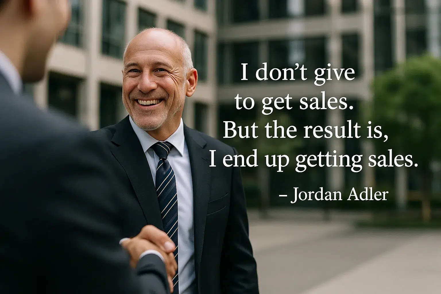 I don’t give to get sales. But the result is, I end up getting sales. Jordan Adler, Business Superfans Podcast, Frederick Dudek
