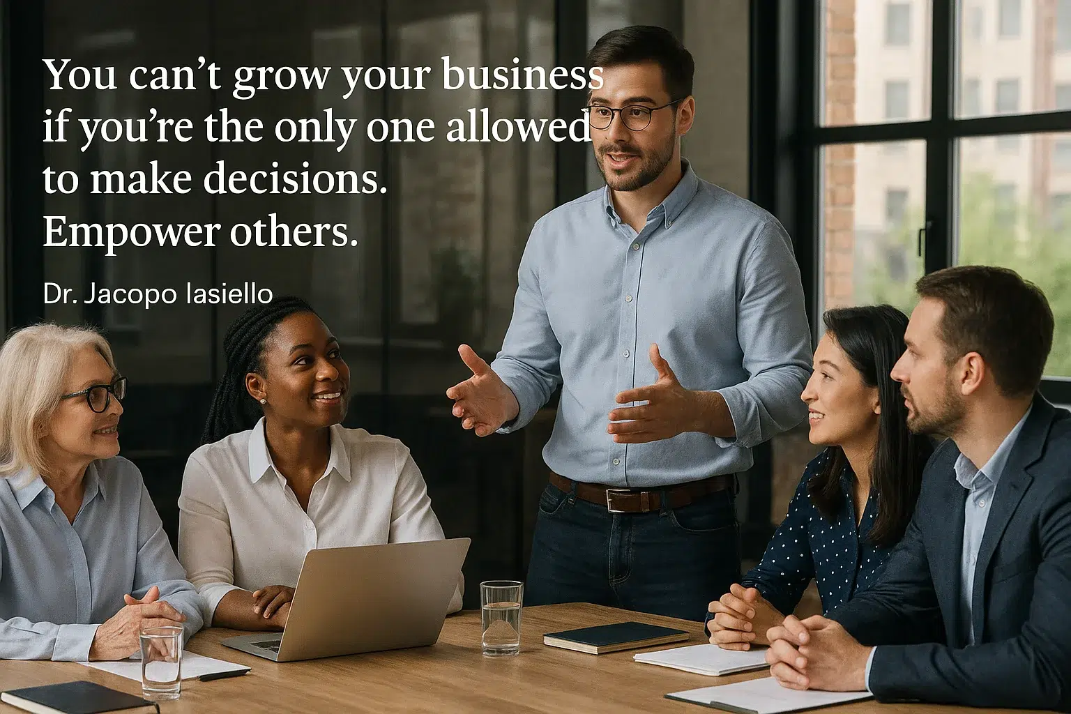You can't grow your business if you're the only one allowed to make decisions. Empower others." - Dr. Jacopo Iasiello