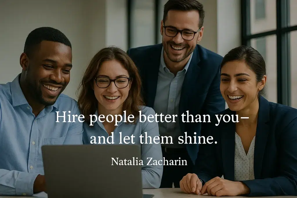 “Hire people better than you—and let them shine.” Natalia Zacharin