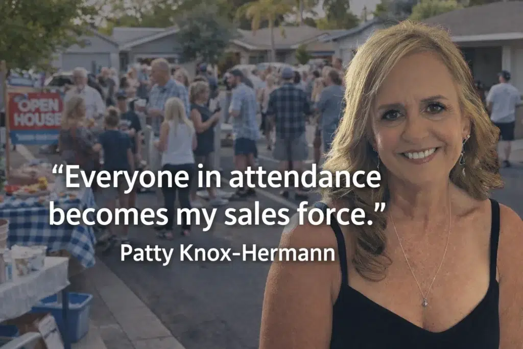 Everyone in attendance becomes my sales force. Patty Knox-Hermann