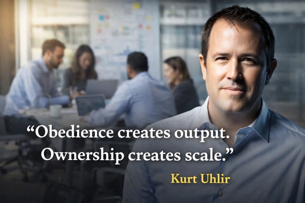“Obedience creates output. Ownership creates scale.”