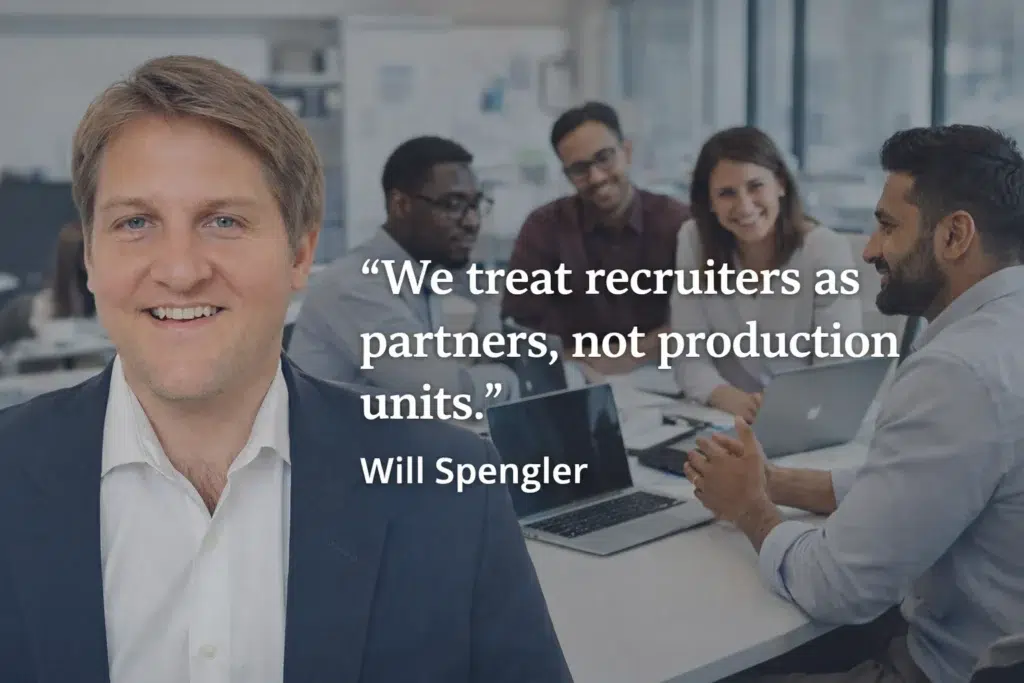 “We treat recruiters as partners, not production units.”