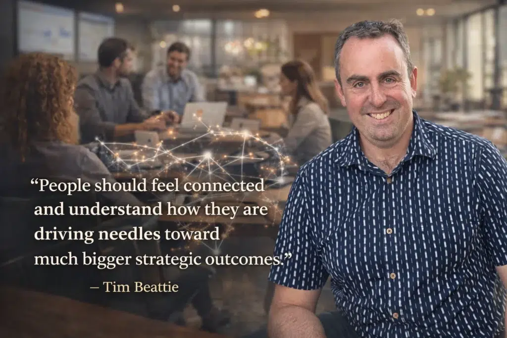 “People should feel connected and understand how they are driving needles toward much bigger strategic outcomes.”