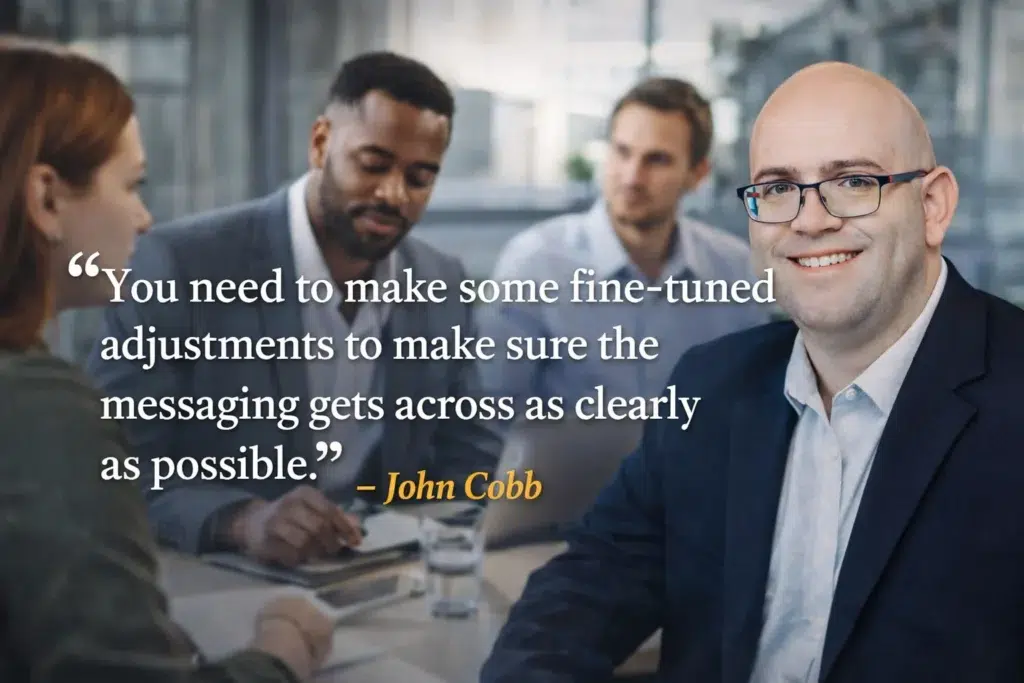 “You need to make some fine-tuned adjustments to make sure the messaging gets across as clearly as possible.”